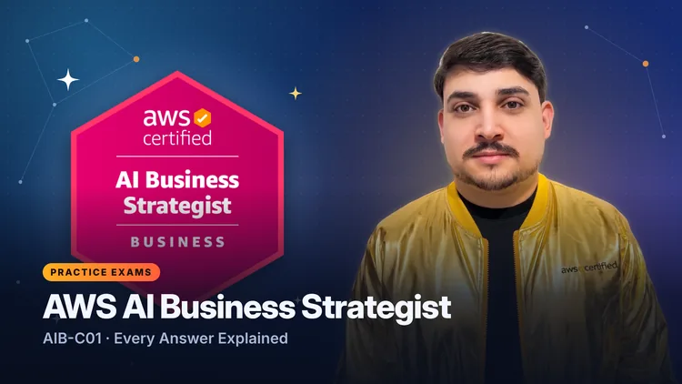 Course cover for the AWS Certified AI Business Strategist (AIB-C01) practice exams