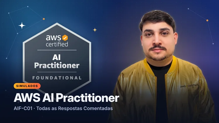 Capa do curso de simulados AWS Certified AI Practitioner (AIF-C01)